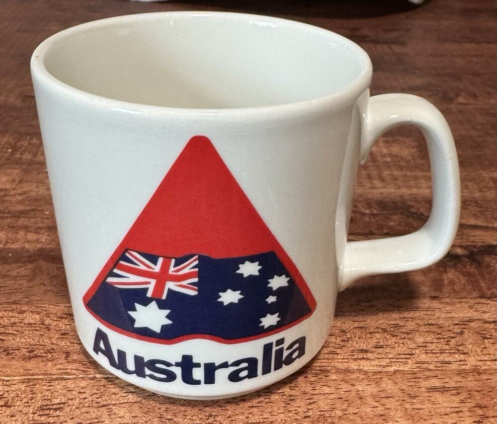 Vintage Australian Flag Coffee Mug Cup Made In Australia Johnson
